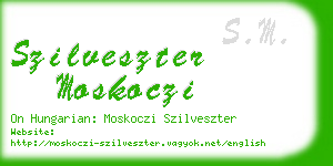 szilveszter moskoczi business card